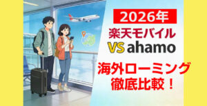 【2025年最新】楽天モバイル VS ahamo 海外ローミング徹底比較！どっちも賢く使う方法
