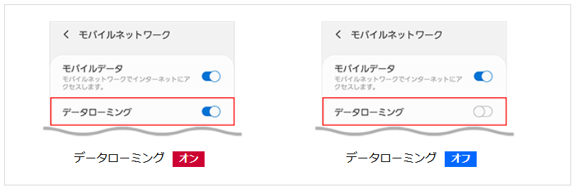 Androidスマホでahamoの海外ローミングをオンにする手順